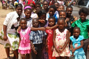 Children from the Mpika Village of Hope Orphanage run by Ms. Jeny Musakanya attending the Independence celebrations.
