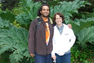 My son Kamwendo Tembo with his mother  Beth Tembo in Coos Bay in Oregon in the United States in Aug. 2012.