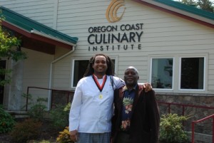 My son Kamwendo Tembo when he graduated from Culinary School at Oregon Coast Culinary Institute in the United States.
