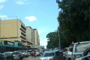 Traffic Standstill on Cairo Road in Luasaka.