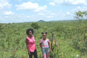 Marita Banda and Temwani Banda with the beautiful valley behind them.