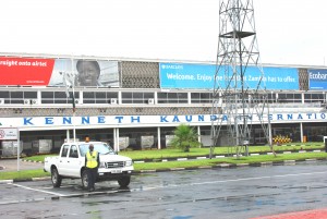 Kenneth Kaunda International Airport in Lusaka.